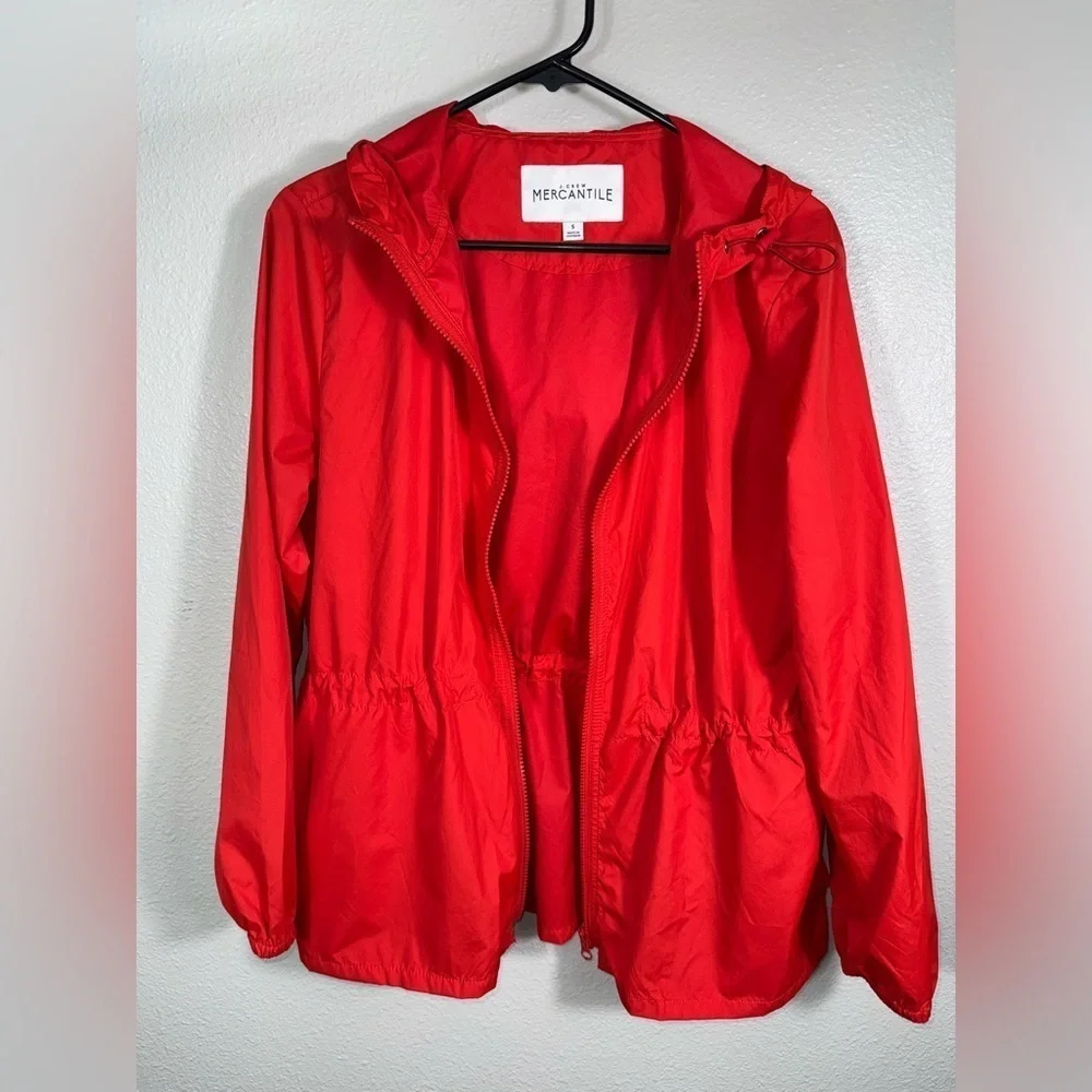 J.Crew Mercantile Red packable jacket, windbreaker women’s size small MERCANTILE